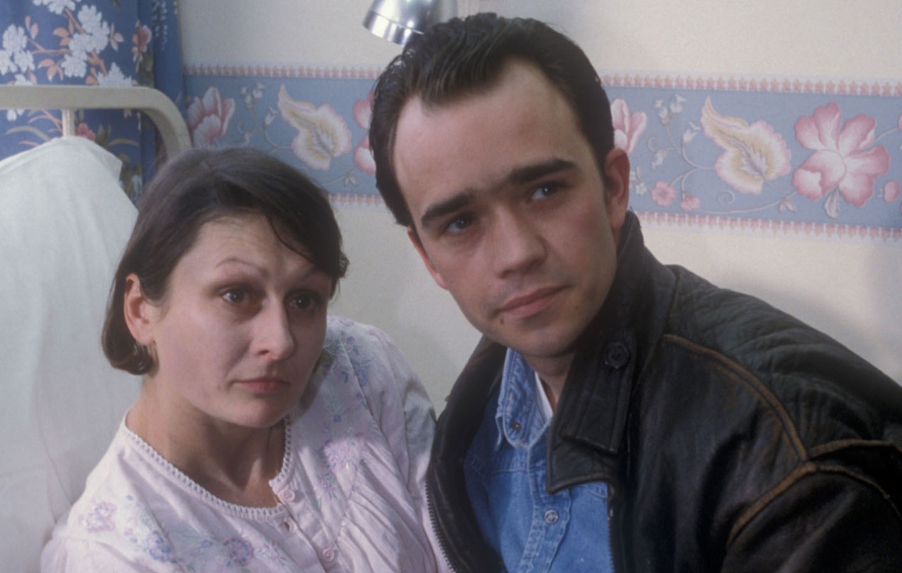 Screenshot of an episode of Eastenders from 1992 with character Mark Fowler