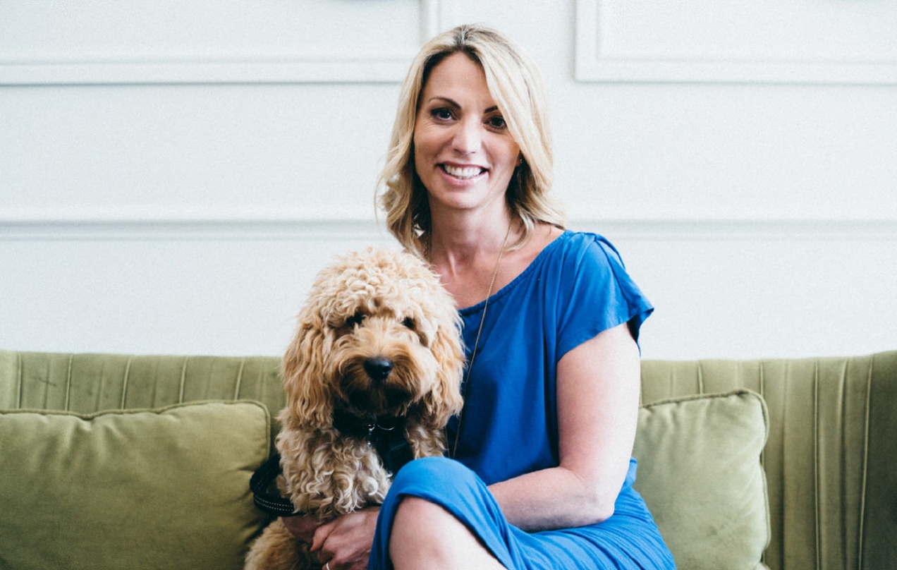 Lysbeth Fox and dog Cookie